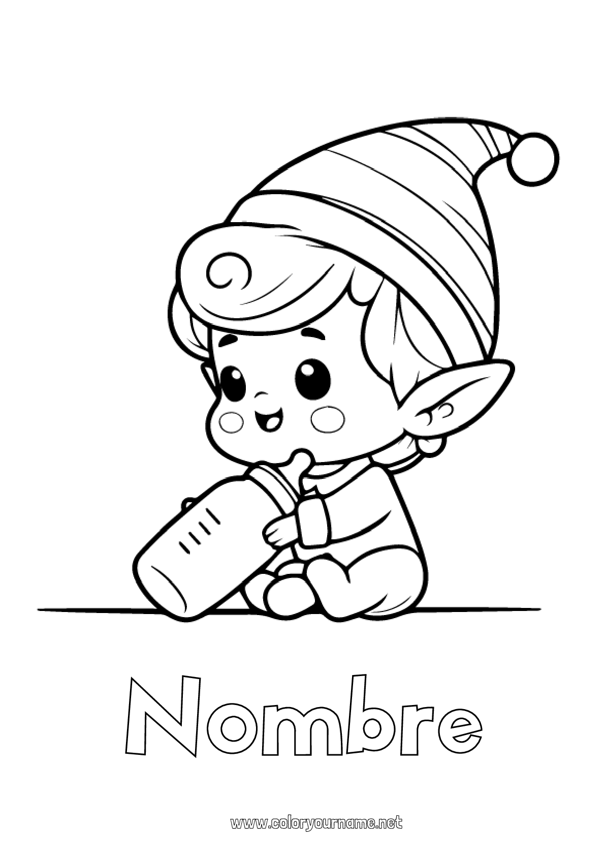 N De Colorear Elfos De Navidad Dibujos De Elfos Para Colorear Beb