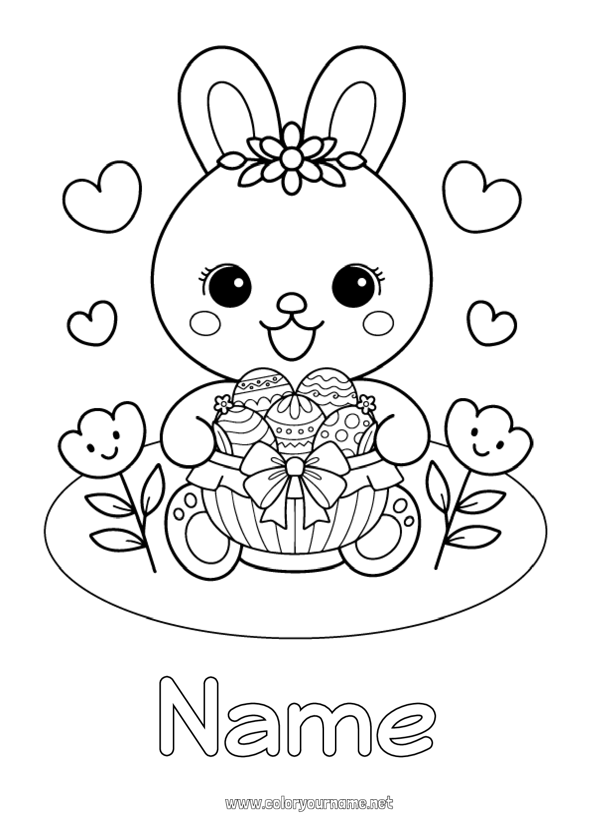 Coloring page No.3949 - Cute Bunny Animal