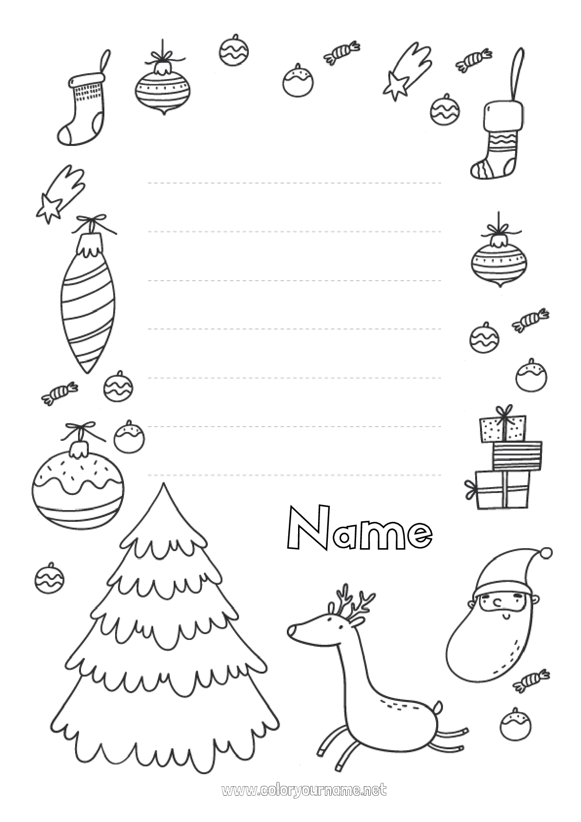 coloring-page-no-405-christmas-letter-to-santa-claus