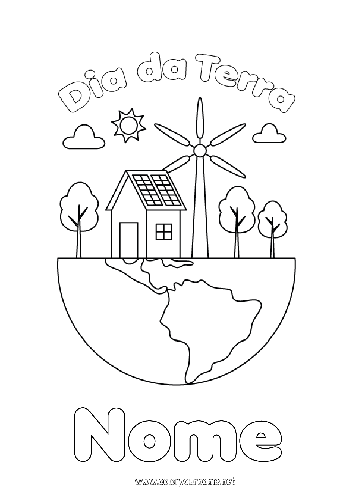 desenhos para colorir feliz dia da terra