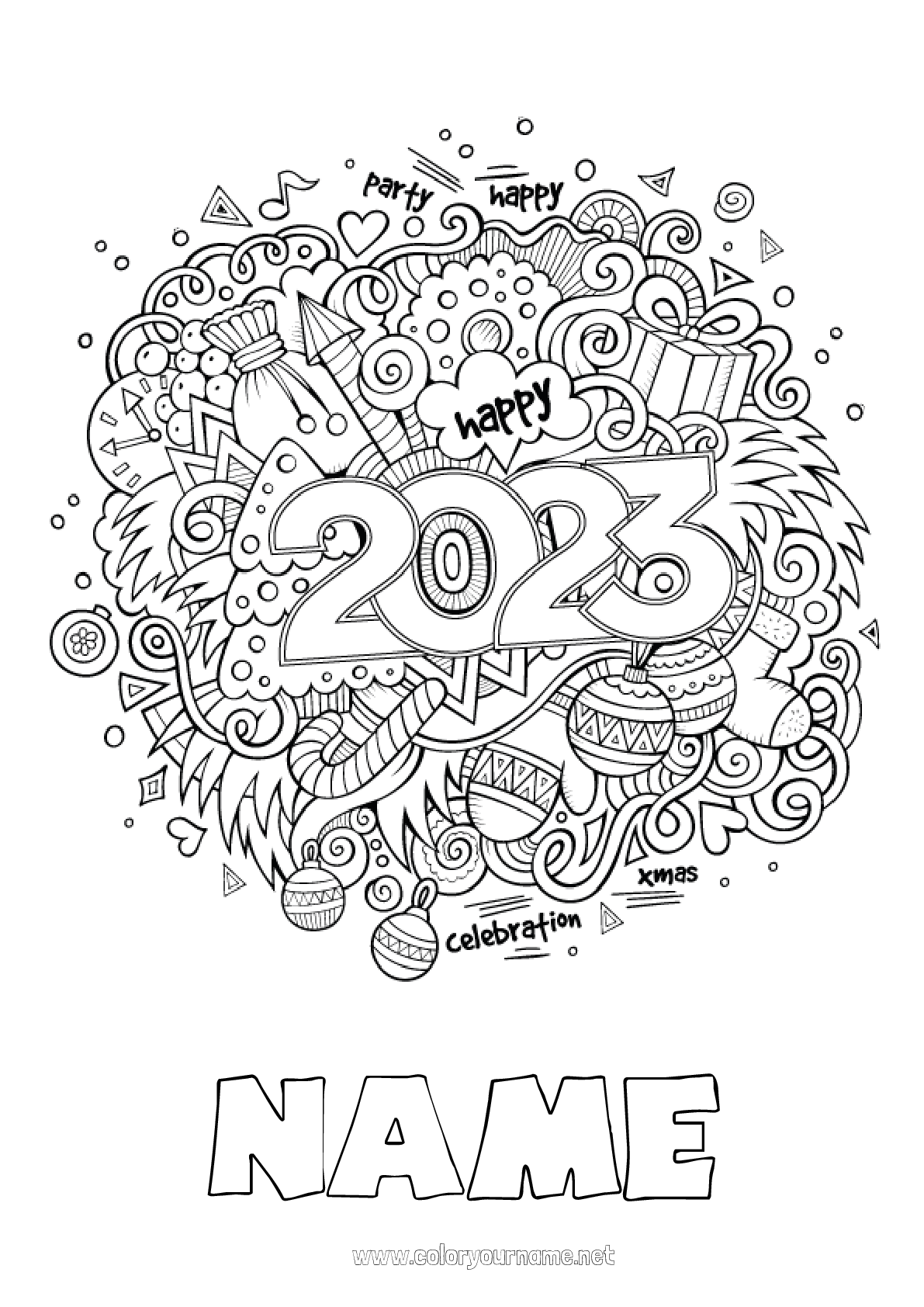 coloring-page-no-461-happy-new-year