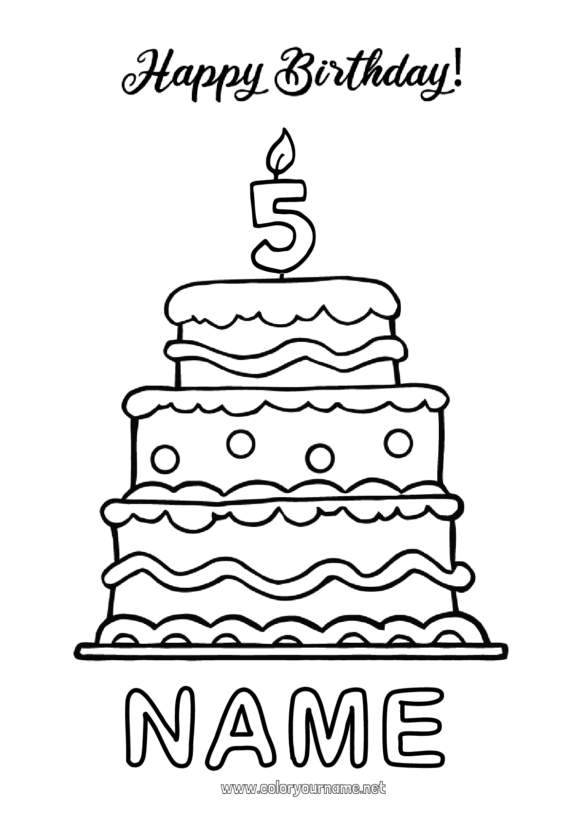 Premium Vector | Vector illustration cute cartoon birthday cake coloring  page