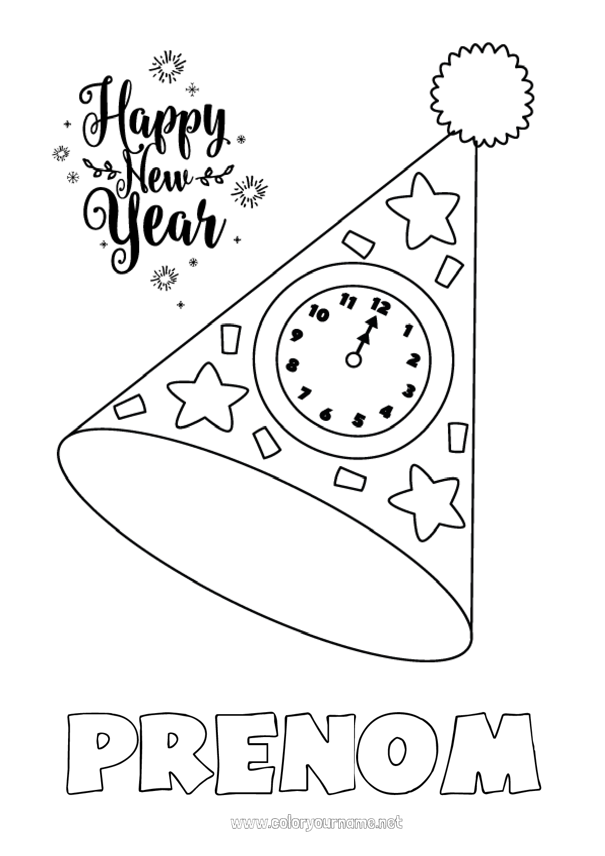 Coloriage n°475 - Fête Bonne année