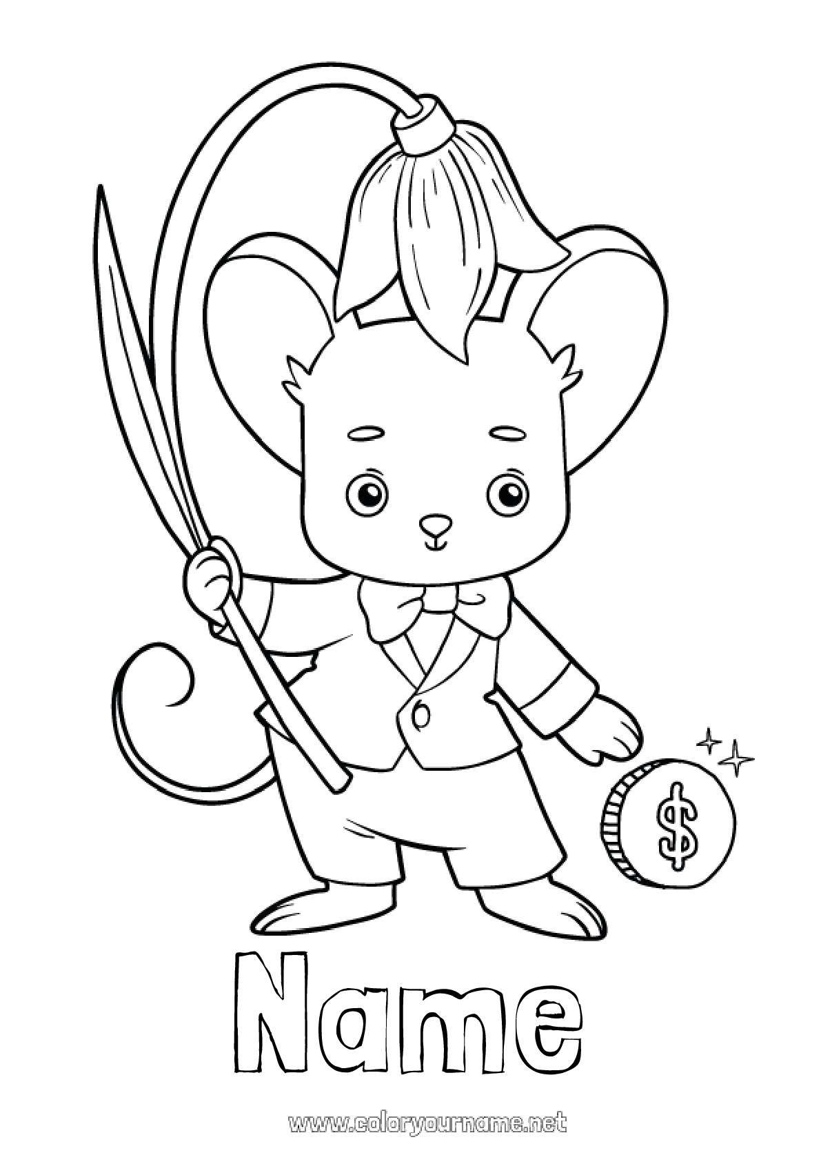 Coloring page No.527 - Milk tooth Tooth fairy