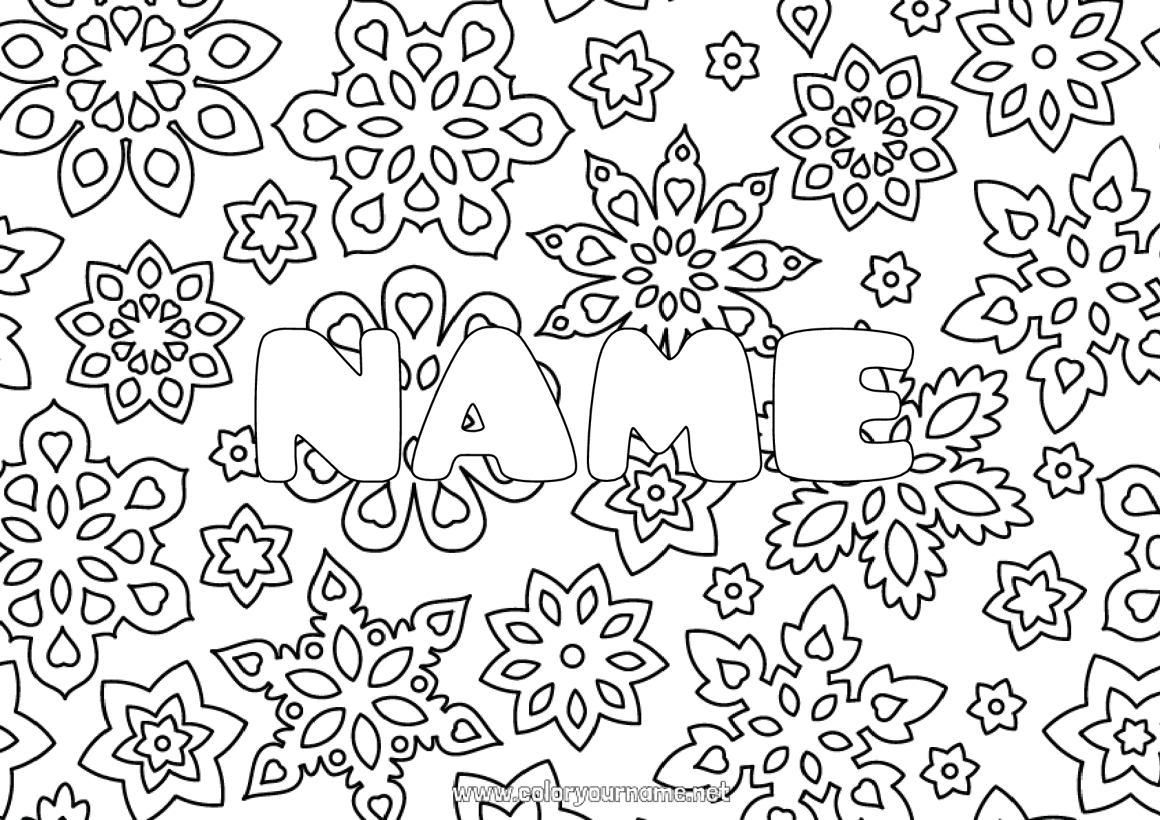 Coloring page No.565 - Winter Snowflakes