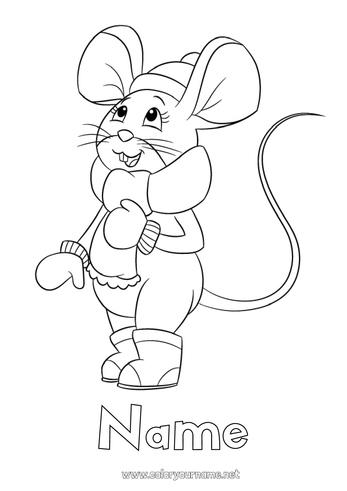 Coloring Page No Winter Mouse Tooth Fairy