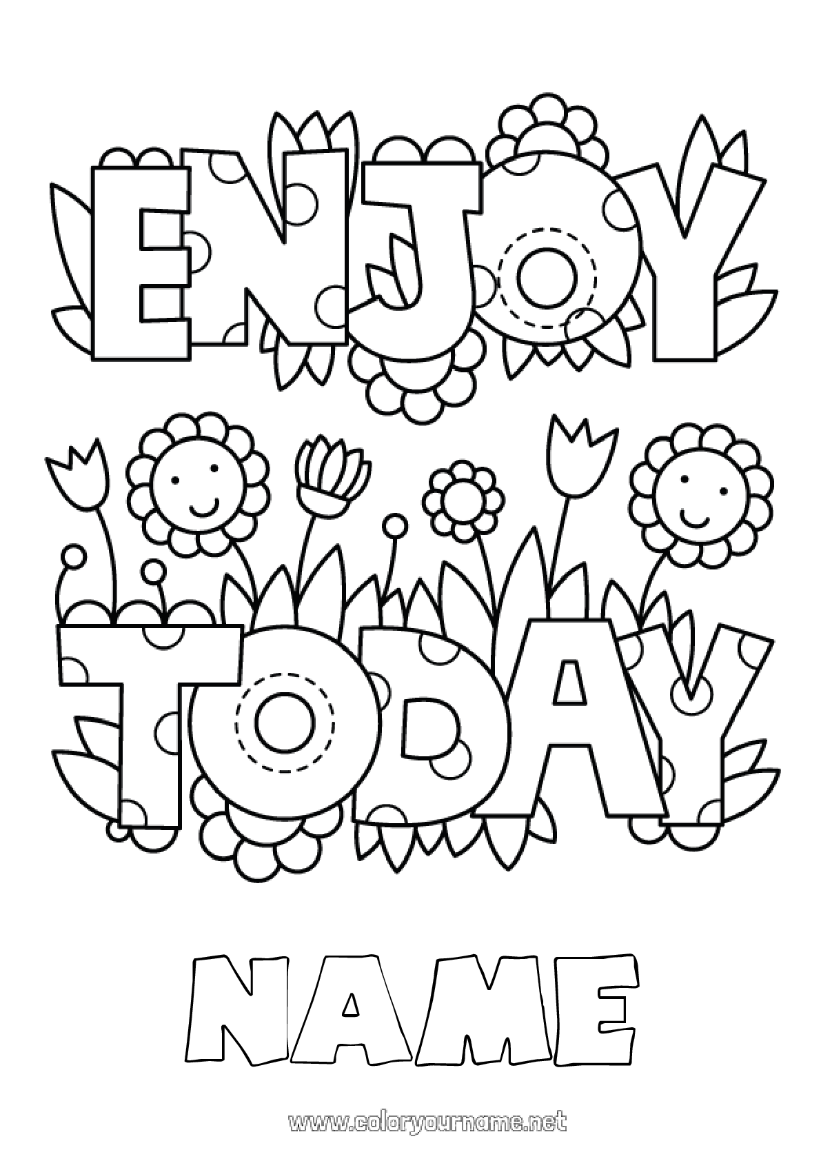 Coloring page No.591 - Flowers Positive