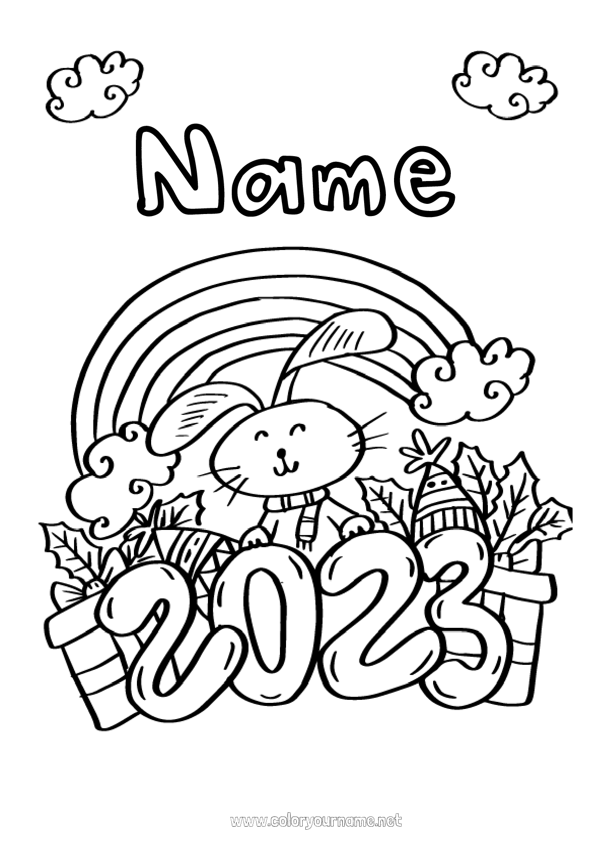 coloring-page-no-614-bunny-2023-chinese-new-year