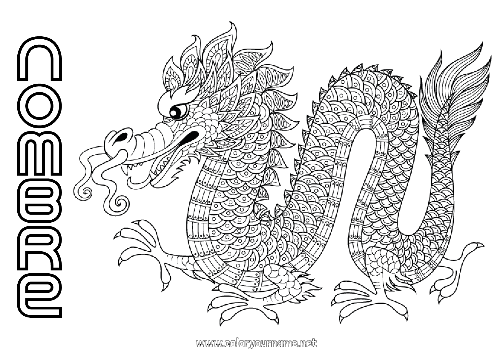 Mandala De Dragon Para Colorear Rincon Dibujoscolorin - vrogue.co