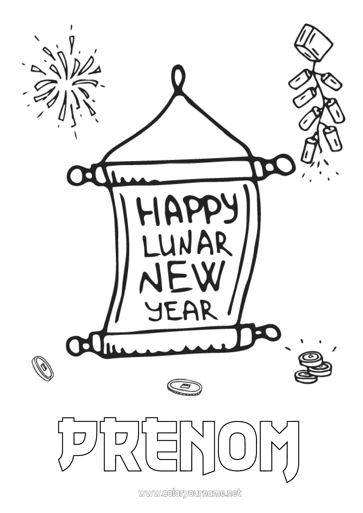 Nouvel An Chinois Coloriages Gratuits Imprimer Et Customiser Page