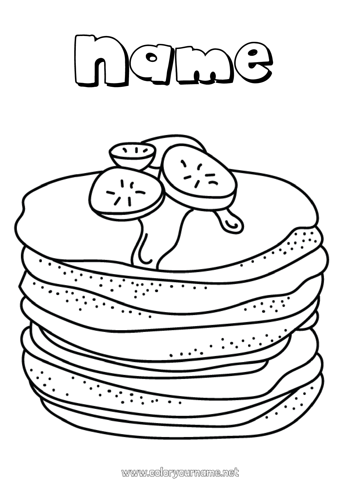 Coloring page No.861 - Candlemas, Shrove Tuesday, Pancake day Pancakes ...